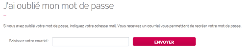 J'ai oublié mon mot de passe covoiturage